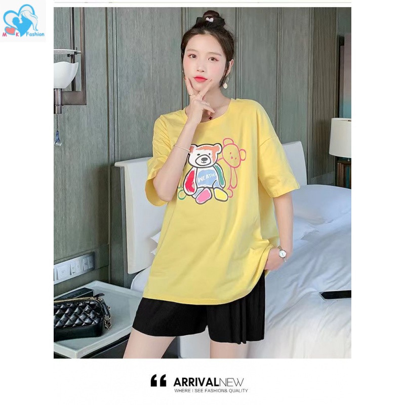 Ready Stock Quần ngắn ống rộng Plus size Cho Mẹ Bầu 40-100KG