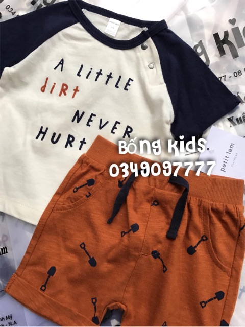Bộ Hè Bé Trai Little Tay Navy Petit Lem