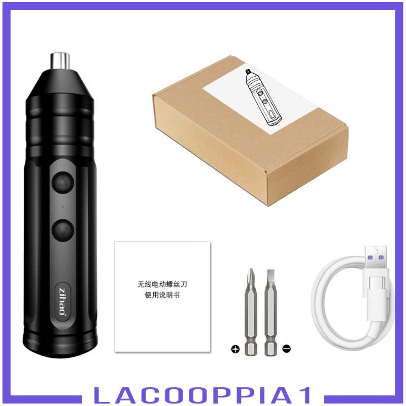 [Lacooppia1] Bộ Tuốc Nơ Vít Điện Mini Không Dây Cải Thiện Pin Lithium Sạc USB Tiếng Ồn Thấp Đa Năng Dùng Làm Việc Ngoà