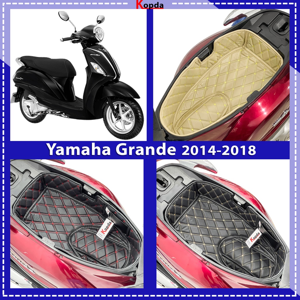 Lót Cốp Da Cách Nhiệt Yamaha Grande 2016-2018 - Có Túi Giấy Tờ - Bảo Hành 5 Năm