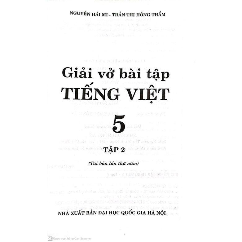 Sách-Giải Vở Bài Tập Tiếng Việt 5 - Tập 2