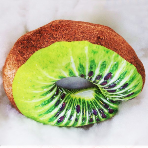 GỐI CHỮ U HÌNH TRÁI KIWI U05 (XANH LÁ PHỐI NÂU)