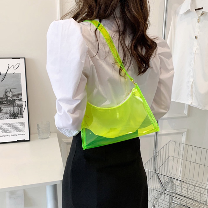 Túi Đeo Chéo Hình Trụ Bằng PVC Trong Suốt Thời Trang Cho Nữ