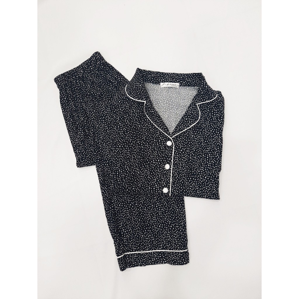 Đồ ngủ pyjama tay dài quần dài chấm bi A'fine Design