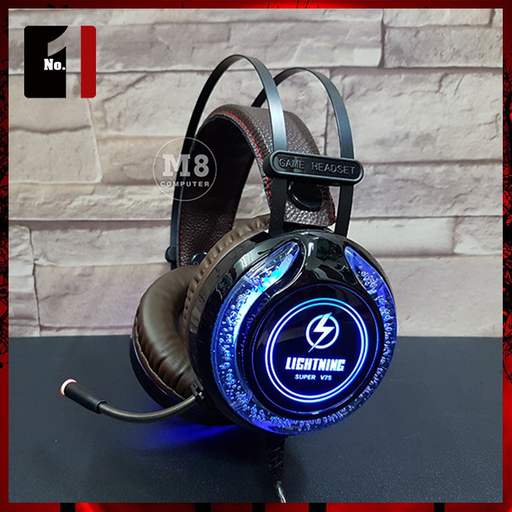 Tai Nghe Gaming LED Chụp Tai Headphone Có Dây LIGHTNING V7S - Tai Nghe Game Thủ Có Mic Máy Vi Tính Laptop Pc | BigBuy360 - bigbuy360.vn