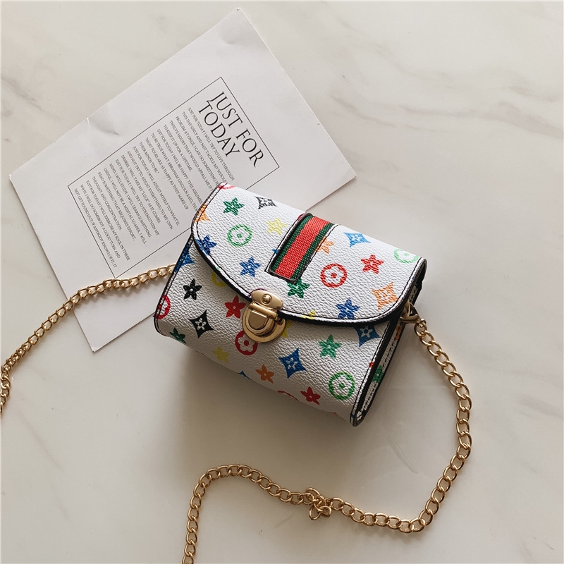 Túi Đeo Chéo Da Pu Đính Hoa Xinh Xắn Cho Bé Gái