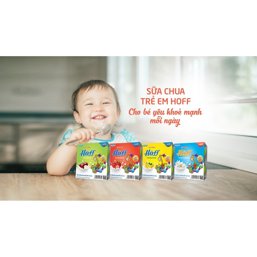 Sữa Chua trẻ em Hoff bốn vị (4 vỉ - 16 hộp)