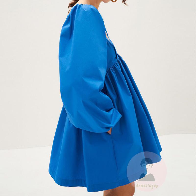 Đầm Dài Tay Màu Sắc Đơn Giản Thời Trang Dành Cho Nữ