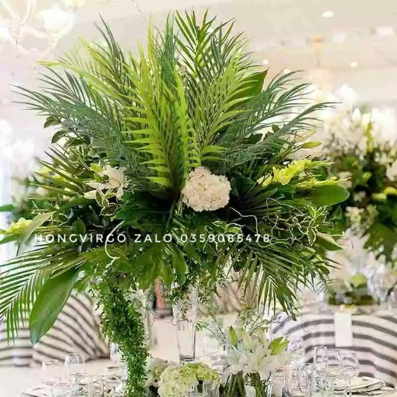 🌴 Cây Dừa Giả Trang Trí Cao 50cm 9 lá
