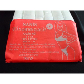 Quần Lót Giấy Cotton Giấy Size Đại