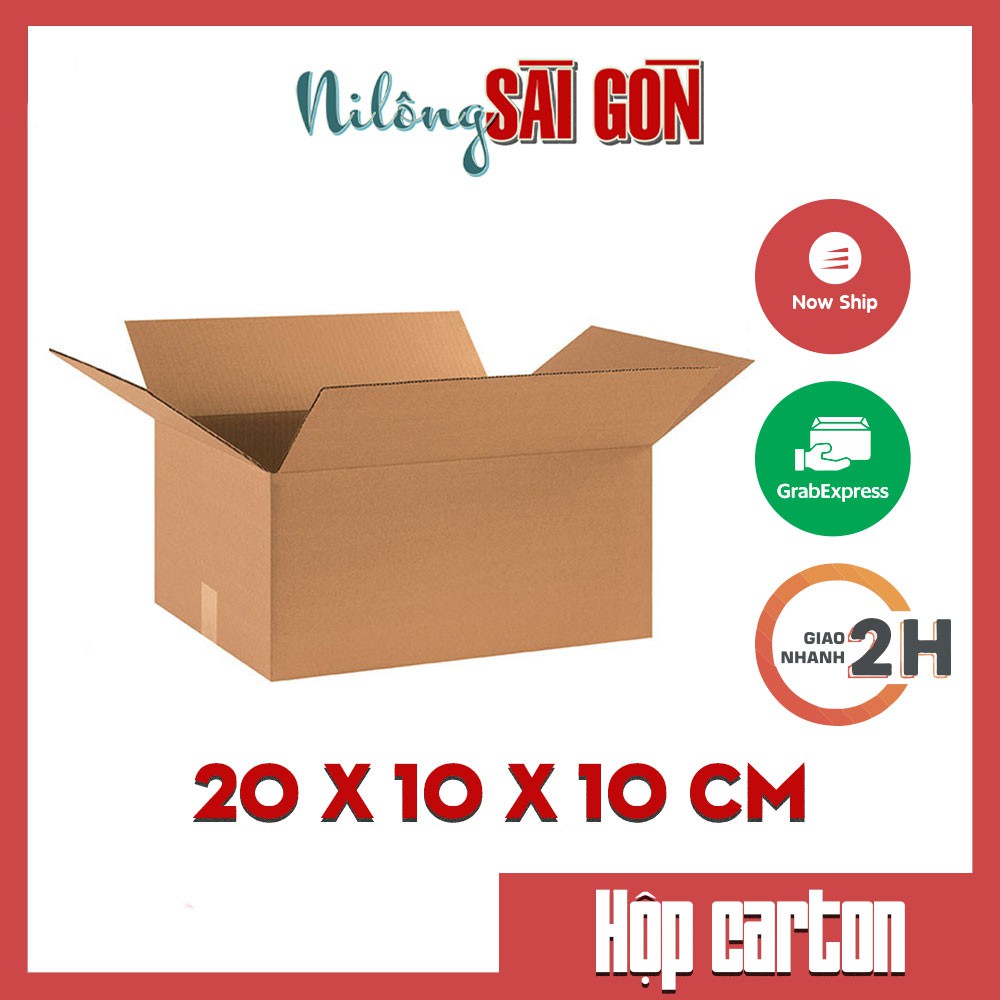 Combo 50 hộp carton size 20x10x10 cm để đóng gói hàng