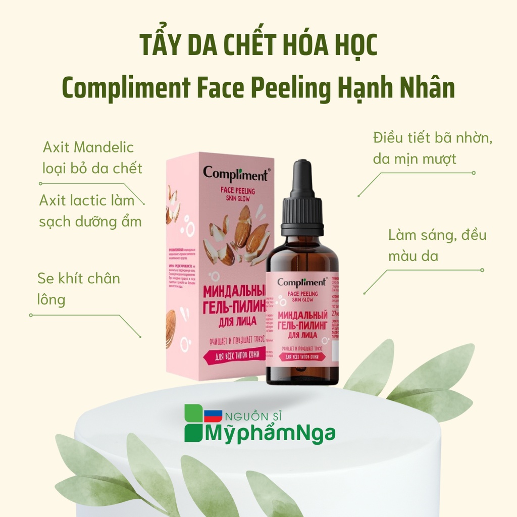 Tẩy da chết hóa học Peel da Compliment Face Peeling 27ml sáng da, se khít chân lông