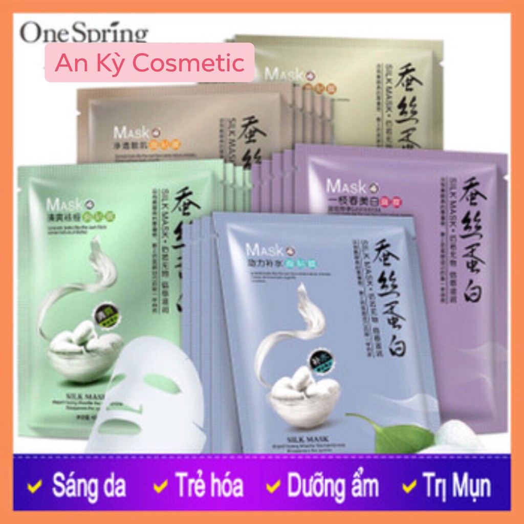 Combo 10 Mặt Nạ Tơ Tằm One Spring Silk Mask Các Màu Nội ĐịaTrung