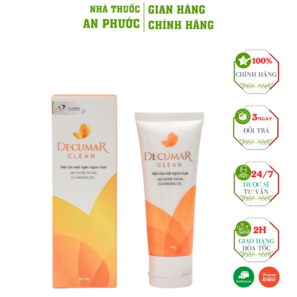 Sữa Rữa Mặt Decumar ⚡ CAM KẾT CHÍNH HÃNG ⚡ Hết Mụn Hết T.h.â.m Sạch Nhờn(50g)