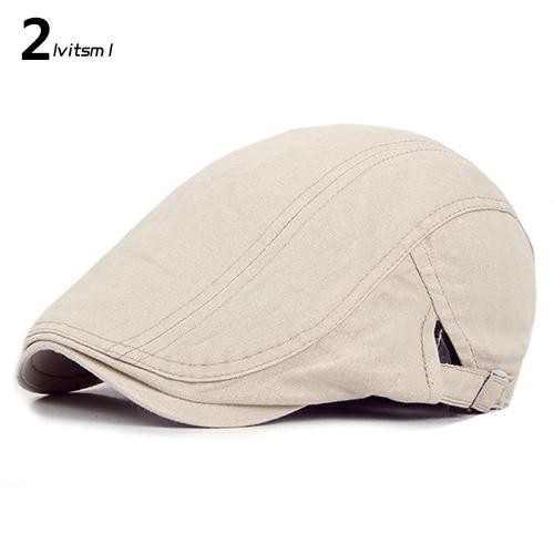 Mũ Beret Màu Trơn Bằng Cotton Cổ Điển Cho Nam