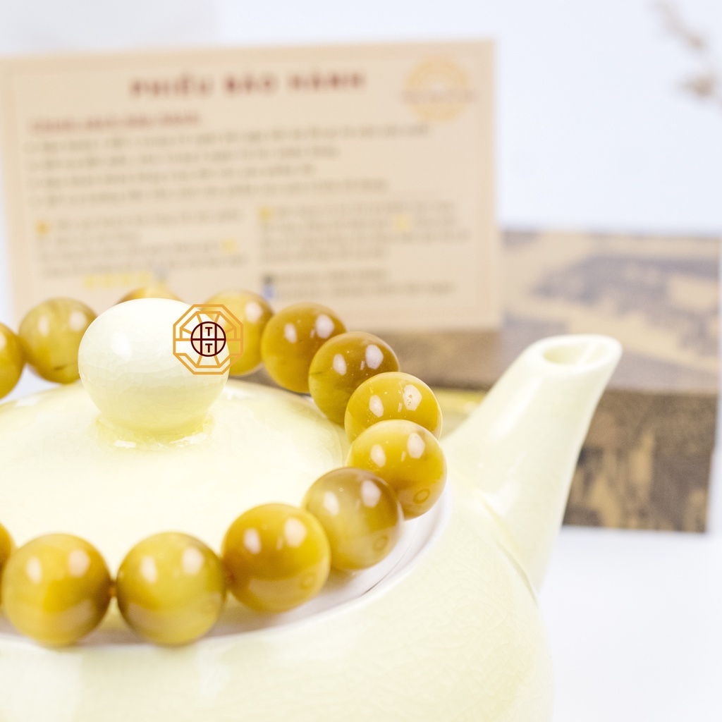 Vòng tay phong thủy Mắt hổ Vàng Tâm [TẶNG HỘP GỖ CAO CẤP] tài lộc may mắn - đủ size 8, 10, 12 li - Phong Thủy Tây Tạng