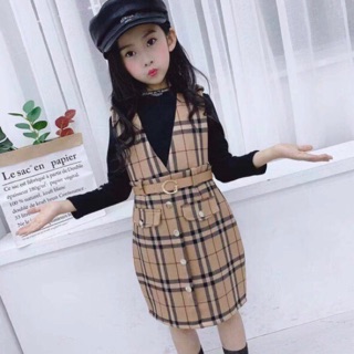 Set váy dạ và áo lót nỉ cho bé 4-7tuổi