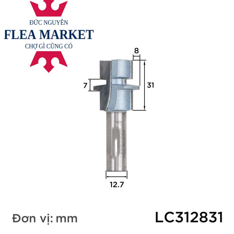 Mũi ghép ván nhân liền Tideway LC31283-30mm -  chuyên dùng ghép ván, ghép mộng... được ứng dụng chủ yếu trong ngành mộc,