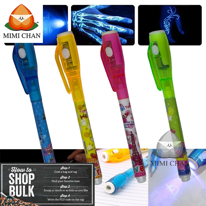 Bút Đèn UV Mực Tàng Hình, Soi Tiền Giả, Viết Vẽ Hoạt Hình Sáng Tạo (1 Cây)