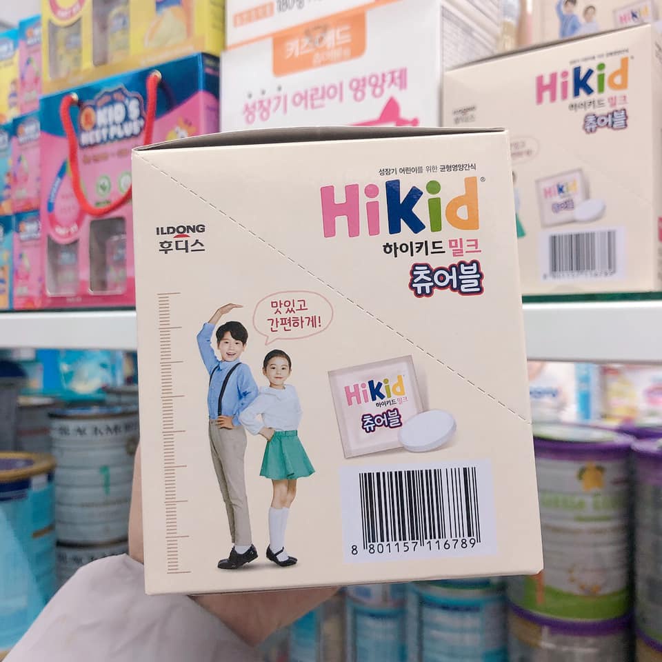 Sữa Hikid dạng kẹo cho bé từ 3-12 tuổi hộp 60 viên
