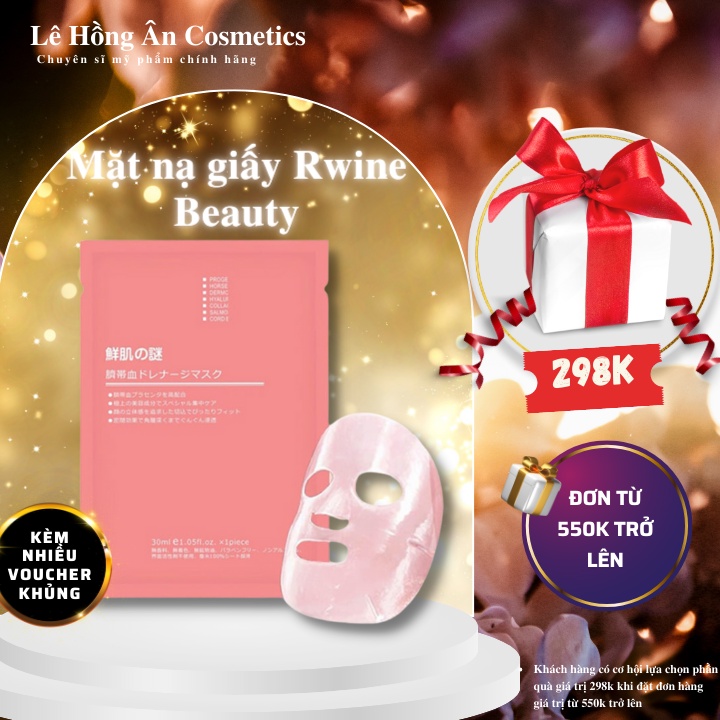 Mặt nạ giấy Rwine Beauty mặt nạ nhau thai cừu dưỡng ẩm cho da