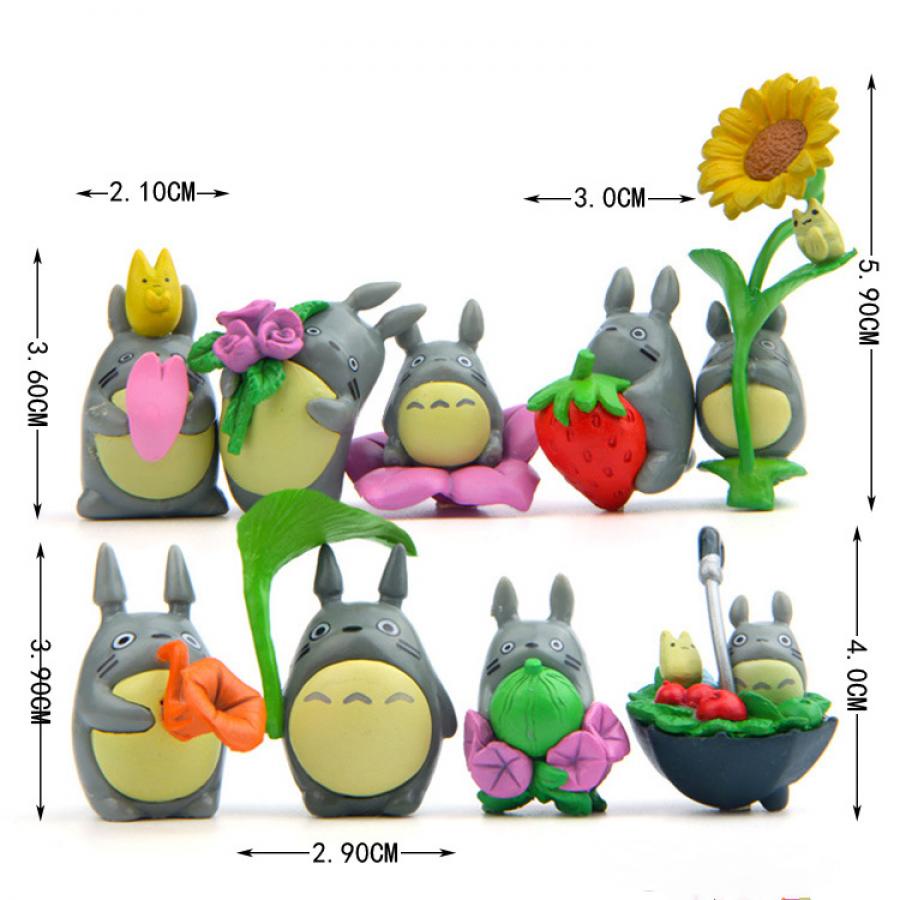 Bộ 9 Mô Hình Totoro Dùng Trang Trí Tiểu Cảnh / Nhà Búp Bê