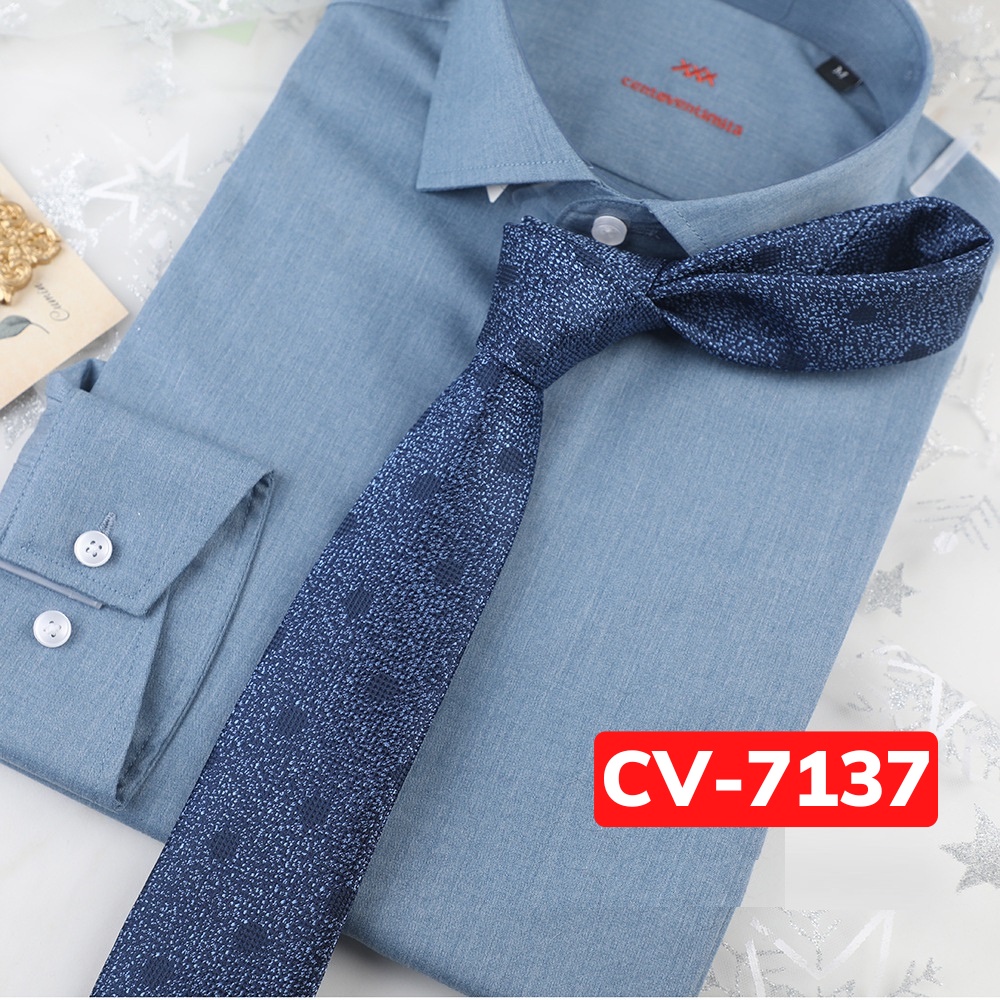 Cravat Nam cỡ trung 7cm cao cấp nhiều mẫu lựa chọn, cà vạt chú rể, Cavat dự tiệc, Calavat công sở CV-7137