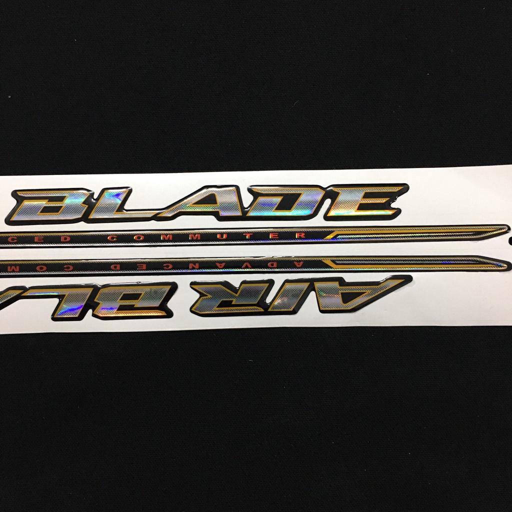 CẶP TEM CHỮ NỖI PHŨ NHỰA TRONG DÁN XE AIR BLADE ĐỜI 2009, 2010, 2011
