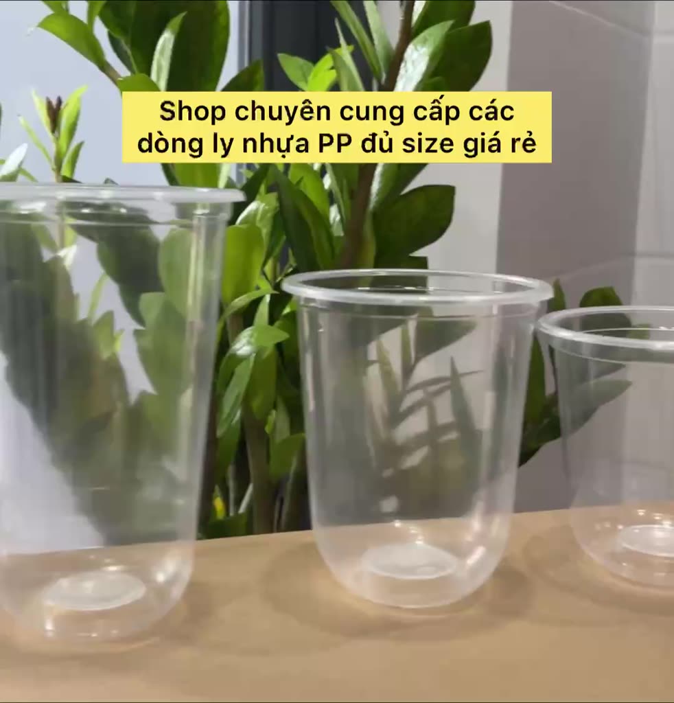 Lốc 50 Ly Nhựa Đáy Bầu PP Trơn Dày Dặn 360ml, 500ml, 650ml, 700ml Đựng Trà Sữa, Sinh Tố, Nước Ép | BigBuy360 - bigbuy360.vn