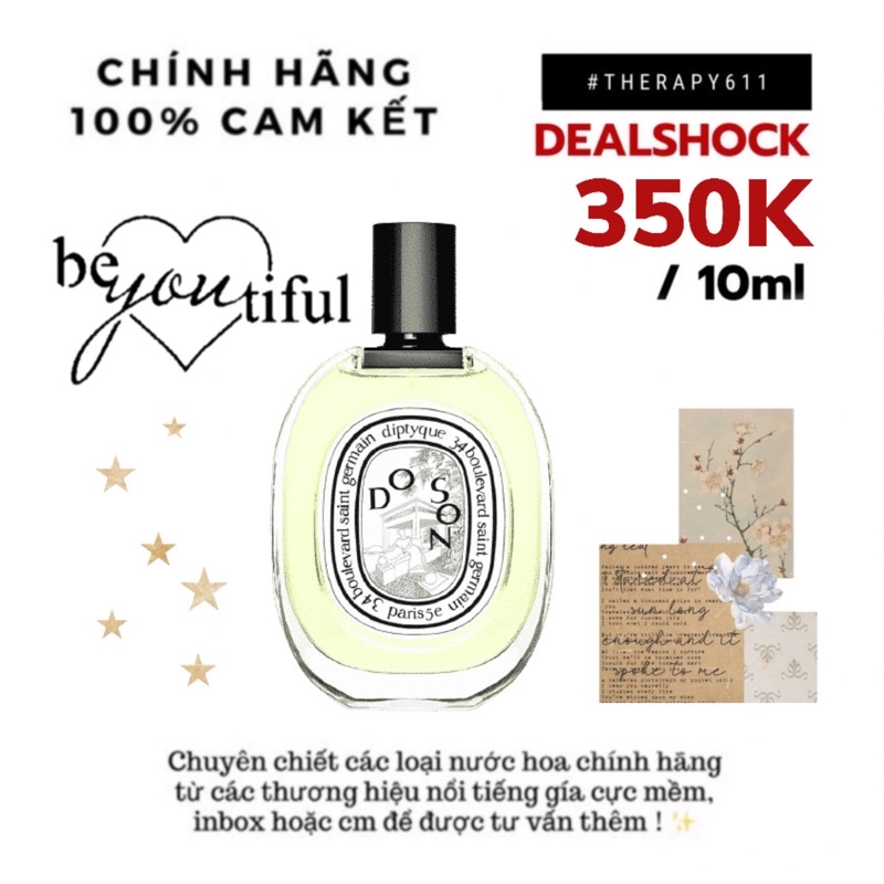 [𝗦𝗔𝗟𝗘]..::✨Nước hoa chính hãng Diptyque DO SON EDT Test 5ml/10ml/20ml✨::.. | BigBuy360 - bigbuy360.vn