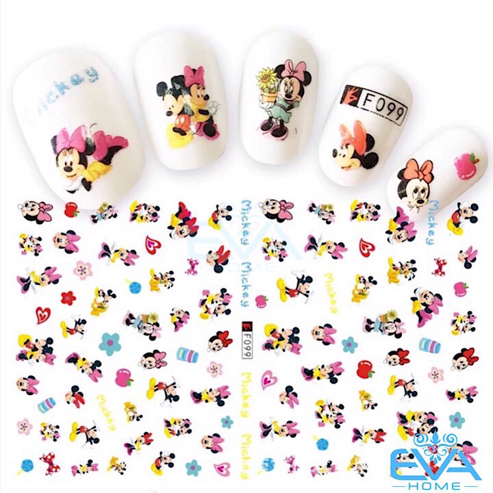 Miếng Dán Móng Tay 3D Nail Sticker Hoạt Hình Chuột Mickey F099