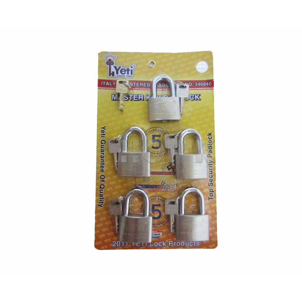 BỘ 5 Ổ KHOÁ YETI 60MM