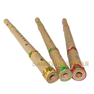 sáo mèo việt nam tông đô quấn vải thổ cẩm cao cấp / sáo trúc duy an