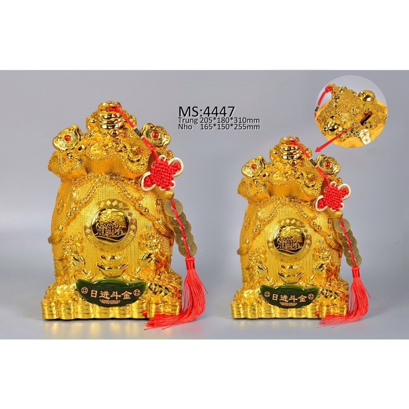 Túi Tài Lộc Chêu Tài Phong Thuỷ - Ống Tiết Kiệm Túi Tiền Kim Nguyên Bảo