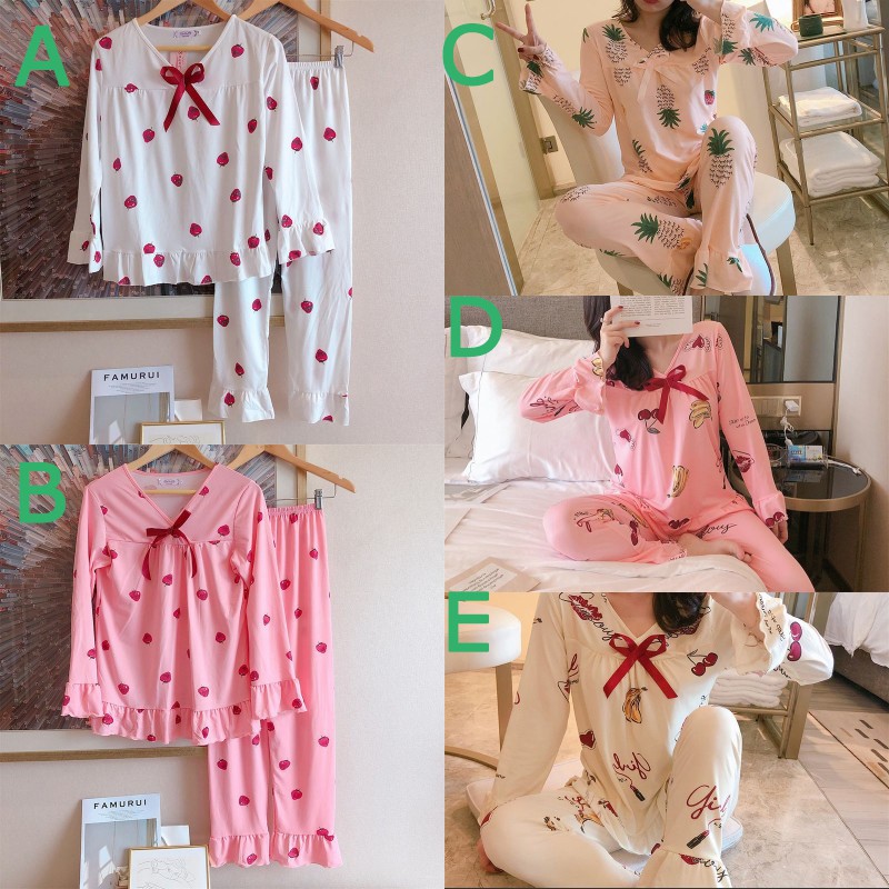 Đồ ngủ hoạ tiết hoạt hình phối nơ đáng yêu cho phái nữ | BigBuy360 - bigbuy360.vn