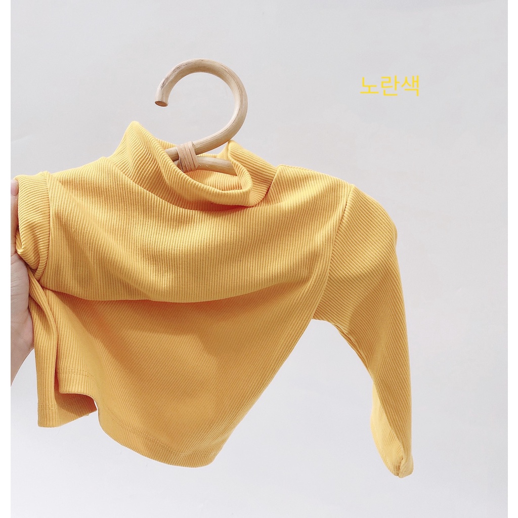 Áo len tăm, len gân Minky Mom bé trai bé gái cổ 3 phân giữ nhiệt cực đẹp