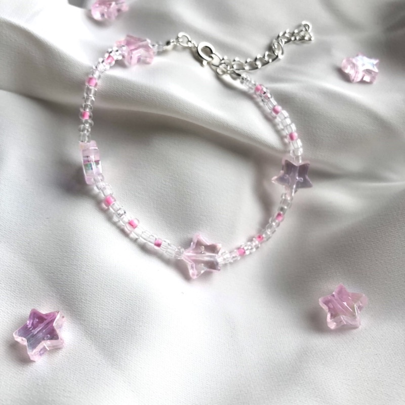 Vòng Tay Hạt Cườm Ngôi Sao Pastel Handmade