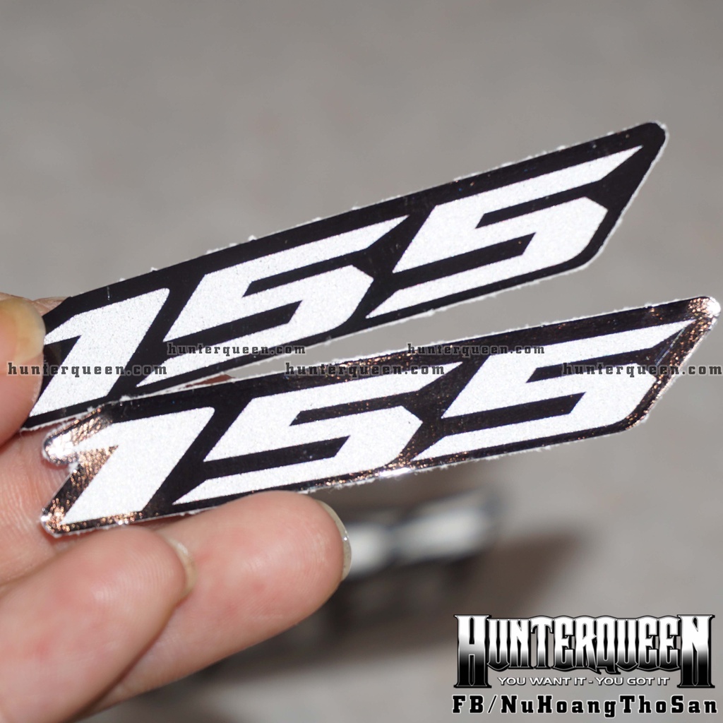 Cặp số 155 phản quang. Decal 3M của Mỹ, siêu sáng, siêu dính. Chống nước tuyệt đối