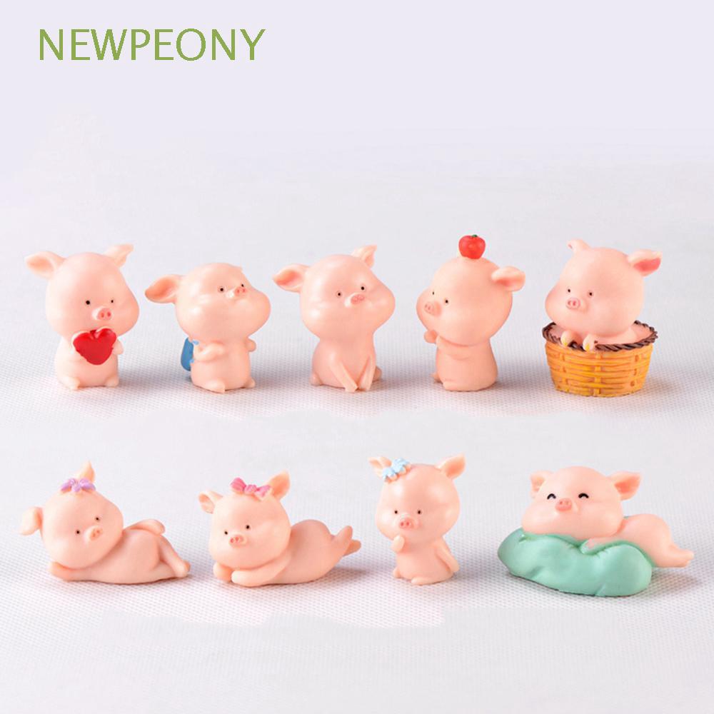 Tượng hình chú heo mini đa dạng dễ thương trang trí vườn