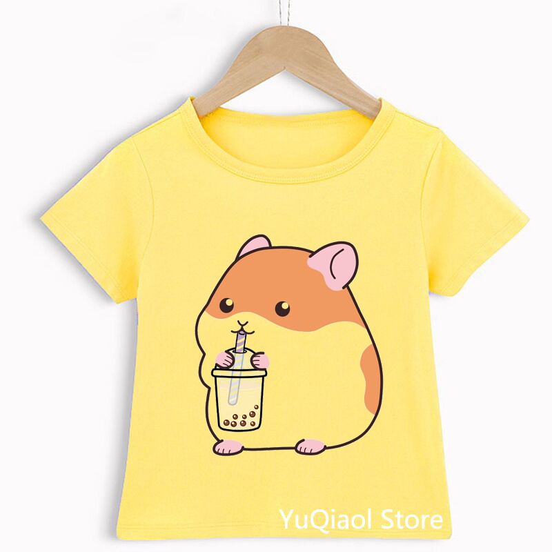 Áo Thun Tay Ngắn In Hình Chuột Hamster Dễ Thương Cho Bé