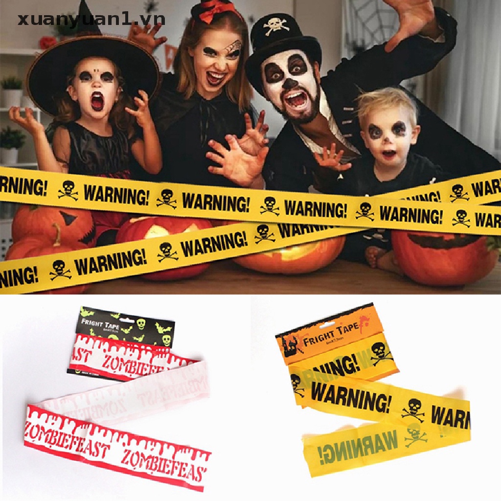 Cuộn Băng Keo Cảnh Báo Trang Trí Halloween 6Mx7.5CM