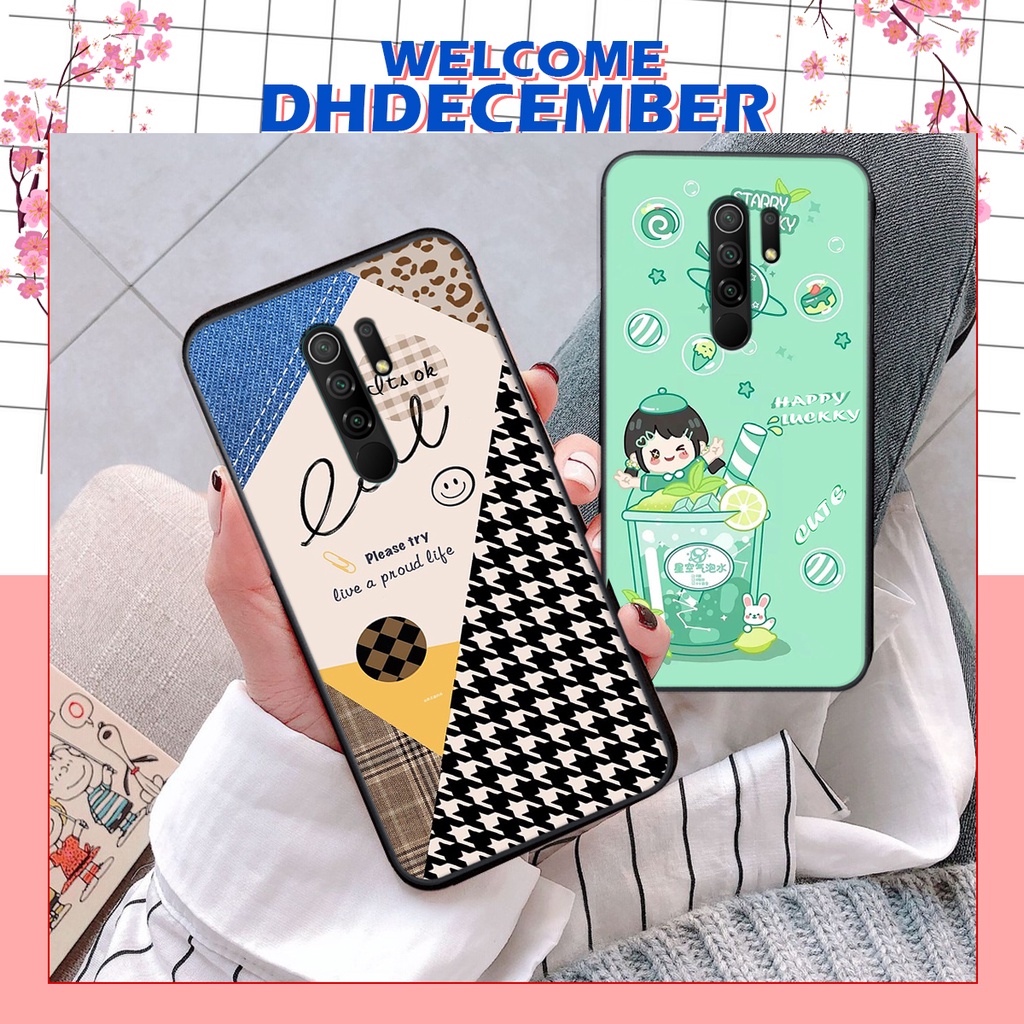 Ốp lưng Xiaomi REDMI 9 in hình nice ,good luck happy ốp xinh viền dẻo đẹp chất