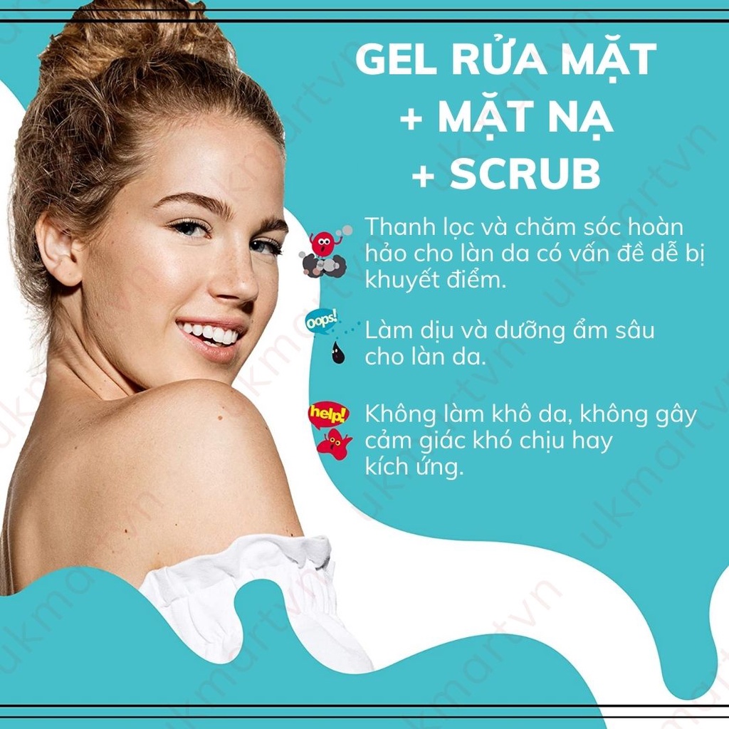 Gel Rửa Mặt Sạch Sâu Ngừa Mụn 3 Trong 1 Clean Your Skin Eveline 200ml