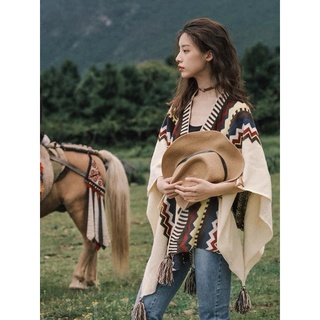 [HÀNG SẴN] Khăn choàng len boho cá tính