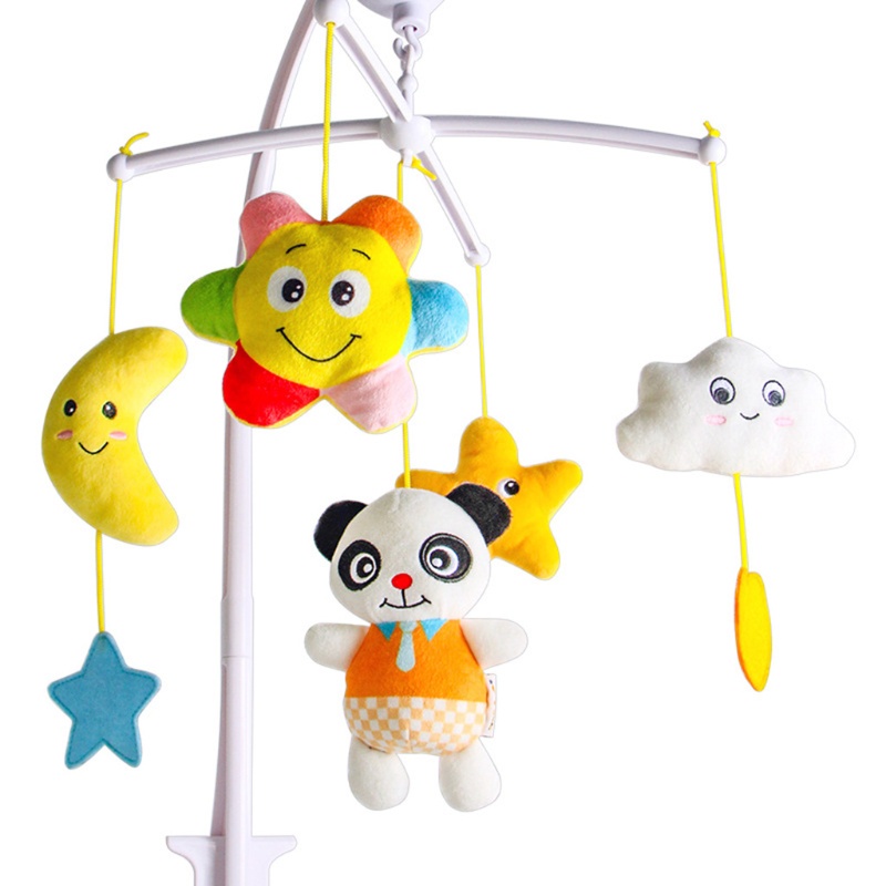 Đồ Chơi Chuông Gió Lục Lạc Di Động Xoay Được Trang Trí Nôi Em Bé Sơ Sinh