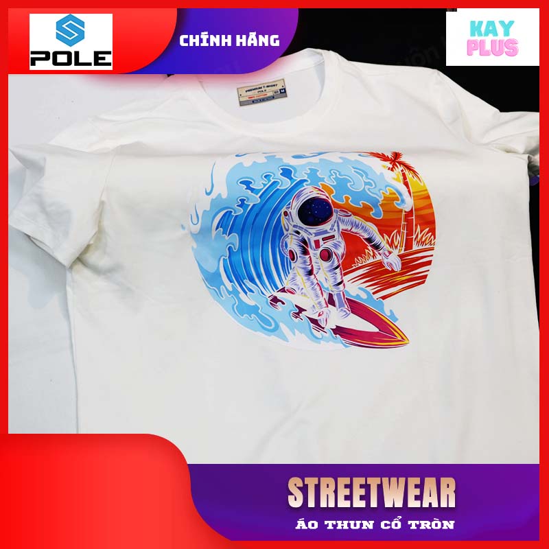 Áo thun Nam &amp; Nữ cổ tròn Pole - Phi hành gia 01