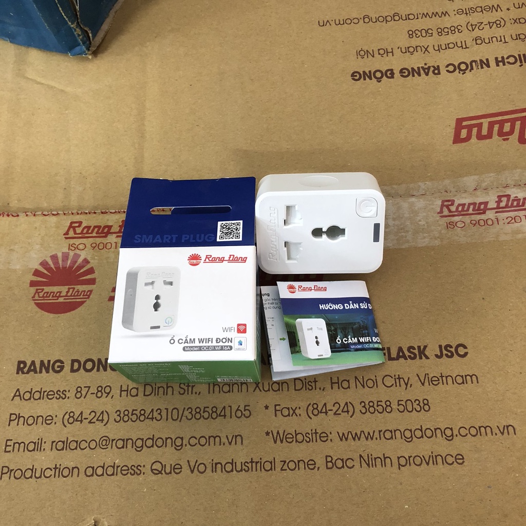 Ổ cắm wifi đơn Rạng Đông - Model: OC.01.WF 16A