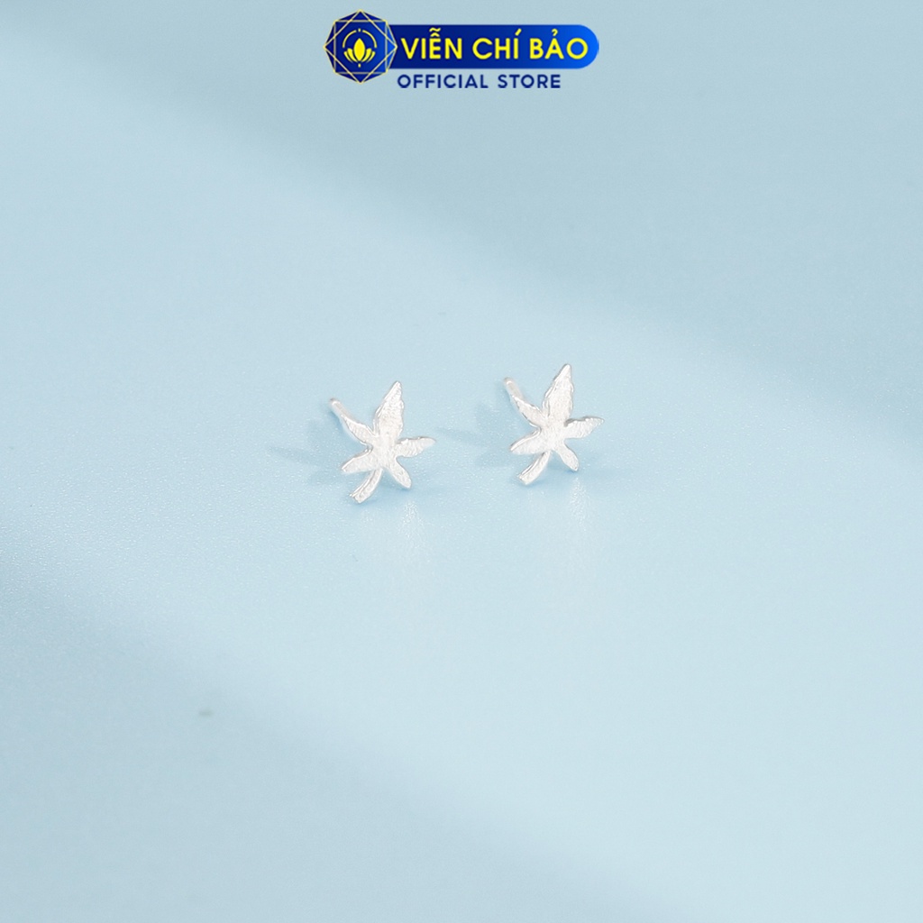 Bông tai bạc nữ lá phong chất liệu bạc 925 thời trang phụ kiện trang sức nữ thương hiệu Viễn Chí Bảo E090