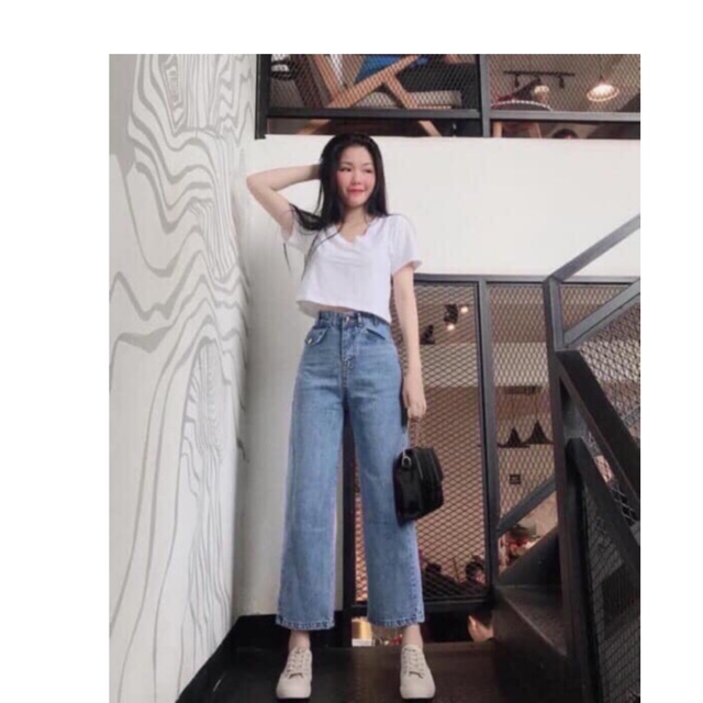 Quần bò ống rộng kèm ảnh thật | BigBuy360 - bigbuy360.vn