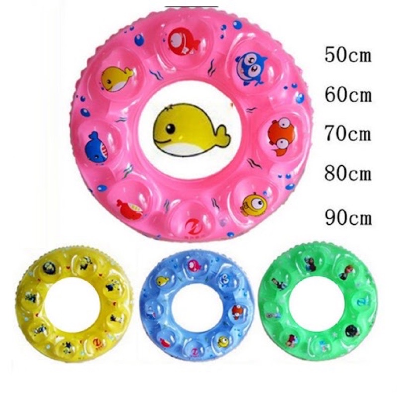 Phao bơi tròn 2 lớp dày dặn cho bé tập bơi an toàn